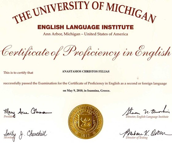 language certificates: certificates